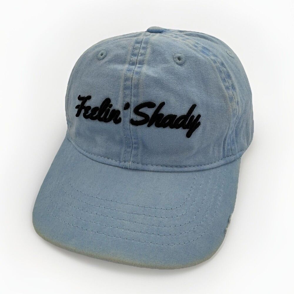 Feelin Shady Blue Strapback Cap Infinity Headwear Distressed OSFM Hat
